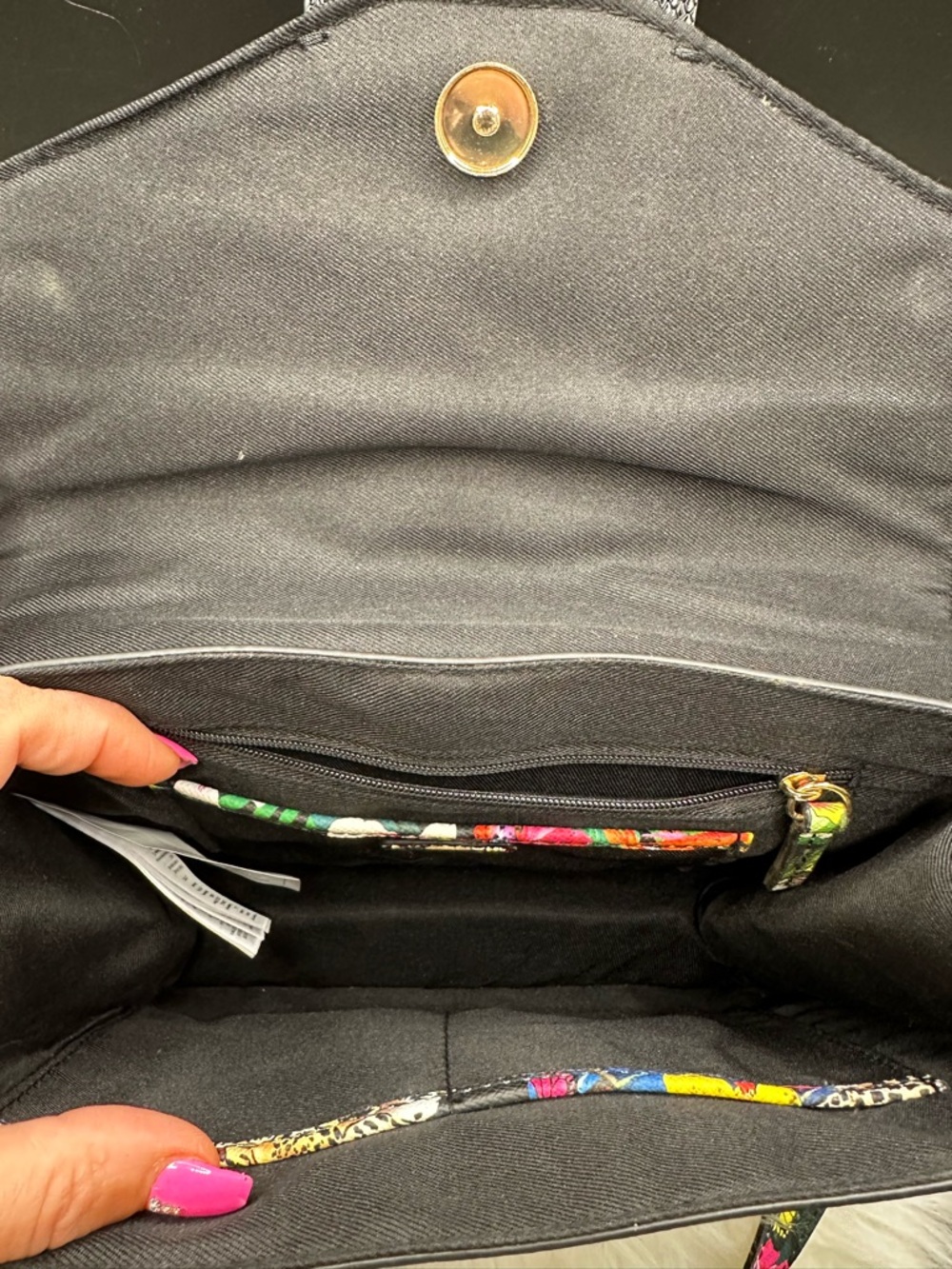 Aldo Tropical Floral Top-Handle Satchel - Multicolor w/removable crossbody - Picture 9 of 14